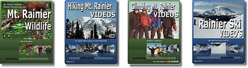 Mount Rainier Hiking, Climbing, Skiing, Wildlife Videos